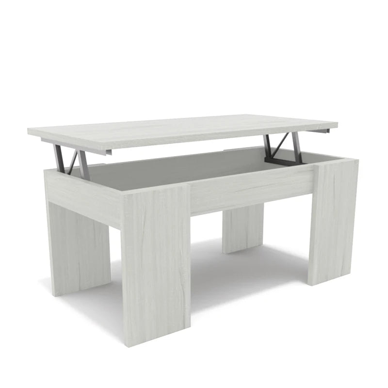 Dormidan - MESA DE CENTRO ELEVABLE MC4, Comedor o Auxiliar, Mayor Grosor y Estabilidad.