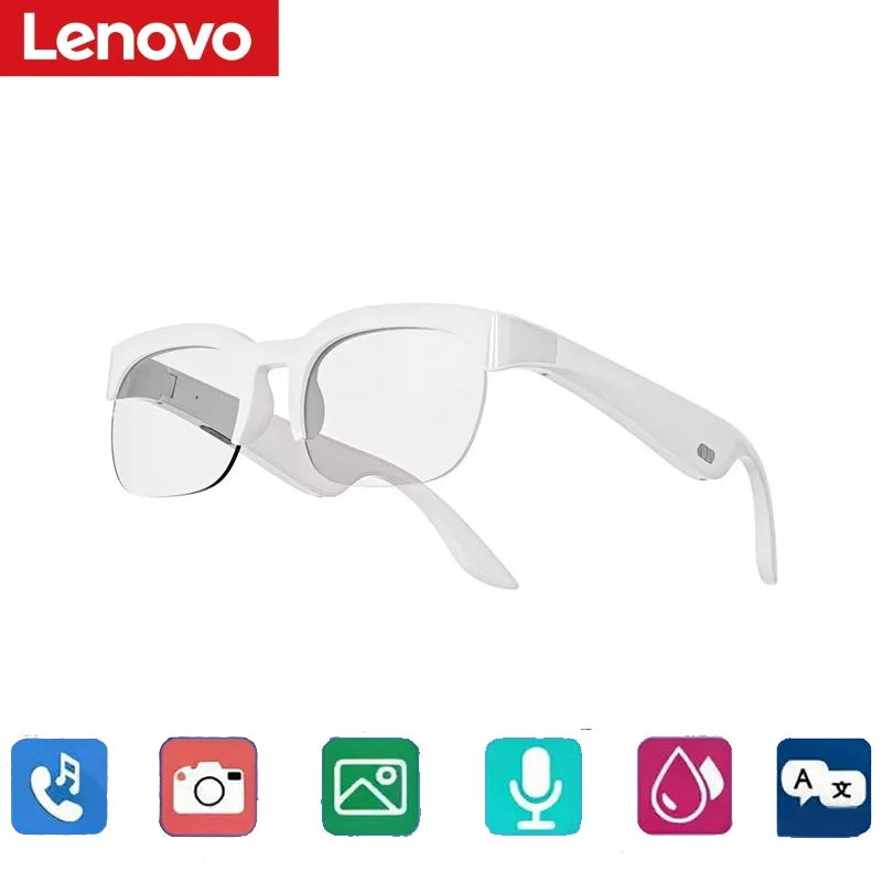 Gafas Inteligentes Lenovo 2026, Nuevas con Traducción IA, Bluetooth, Grabación de Conversaciones, Escucha de Música, para Hombres y Mujeres