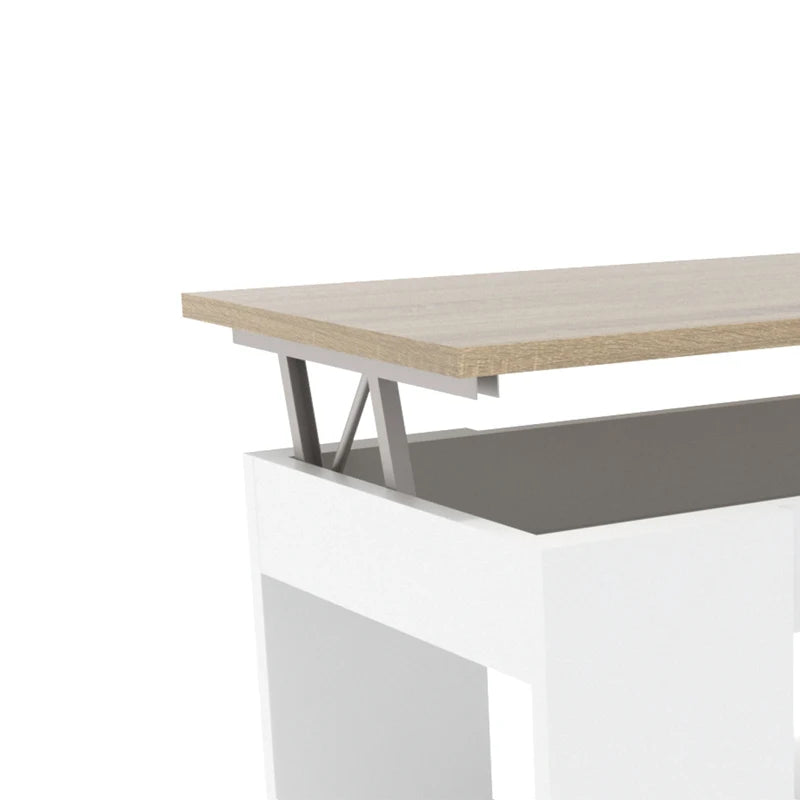 Dormidan - MESA DE CENTRO ELEVABLE MC4, Comedor o Auxiliar, Mayor Grosor y Estabilidad.