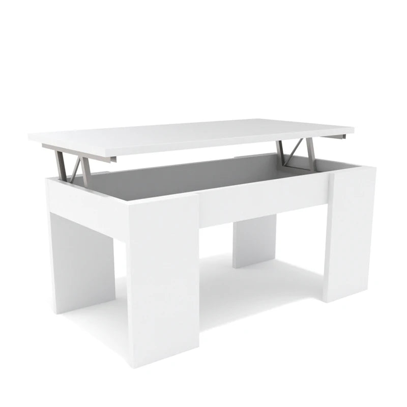Dormidan - MESA DE CENTRO ELEVABLE MC4, Comedor o Auxiliar, Mayor Grosor y Estabilidad.