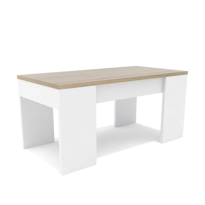 Dormidan - MESA DE CENTRO ELEVABLE MC4, Comedor o Auxiliar, Mayor Grosor y Estabilidad.