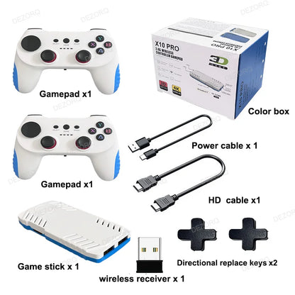 Consola de juegos X10 PRO integrada más de 50000 juegos Retro 128G Game Stick 4K TV Gaming Consola Gamepads inalámbricos videojuegos