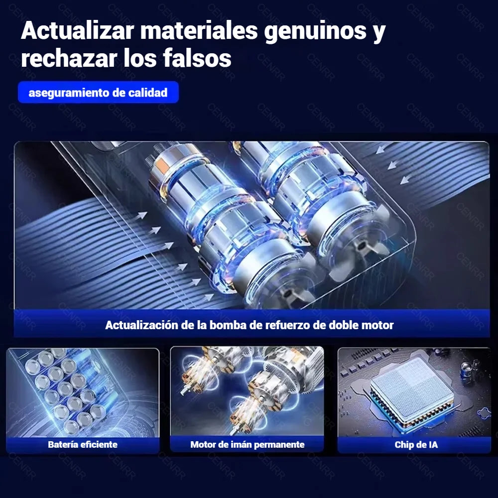 Bomba de aire inalámbrica para coche, compresor de aire portátil, inflador de neumáticos eléctrico con pantalla Digital LCD para coche, motocicletas, pelota de bicicleta