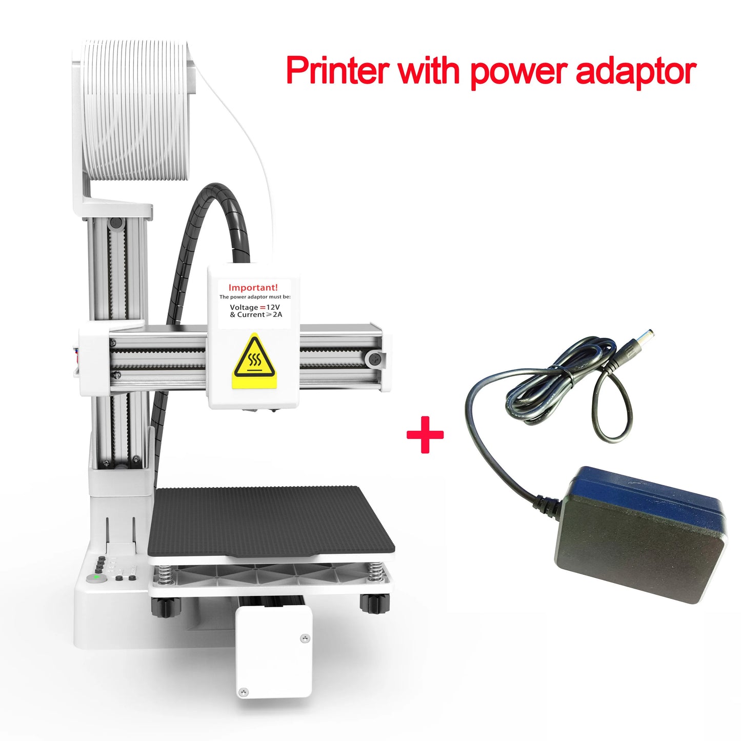 Nivel de entrada de impresora 3D EasyThreed compatible con filamento PLA TPU de 1,75 mm incluye adaptador de corriente.
