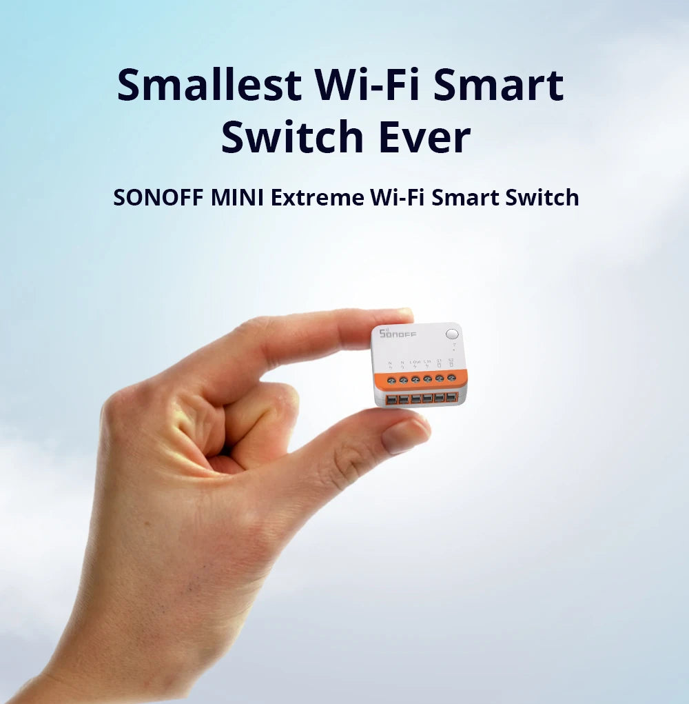 Interruptor inteligente WiFi Sonoff Mini R4 Extreme con relé, módulo de interruptor DIY de encendido/apagado, control por aplicación eWelink, compatible con Alexa.
