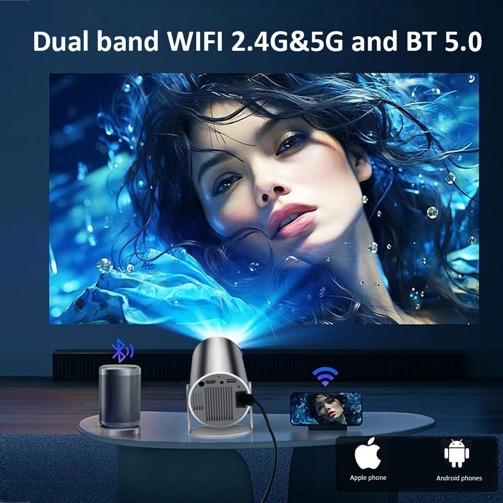 DITONG HY300 Plus HD Projector Portatil 4K 1280x720P Android Wifi LED Video Home Theater Cinema Phone Mini Games Proyector Movie