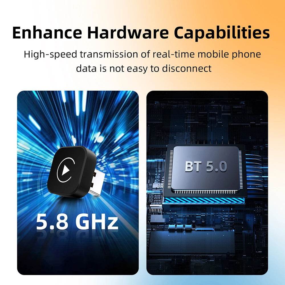 Dongle inalámbrico CarPlay 2 en 1, adaptador inalámbrico para Android Auto, caja inteligente AI, sistemas inteligentes para coche con CarPlay con cable