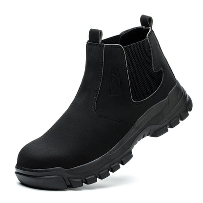 Botas de seguridad impermeables Para Hombre, Botas de trabajo indestructibles con punta de acero, zapatos de seguridad antigolpes y resistentes a puñaladas, Botas de motociclista Para Hombre