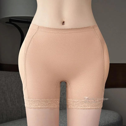 Bragas falsas para levantamiento de glúteos para mujer, almohadillas de cadera desmontables de verano, pantalones cortos moldeadores de una pieza para mejorar la cadera de estilo Natural