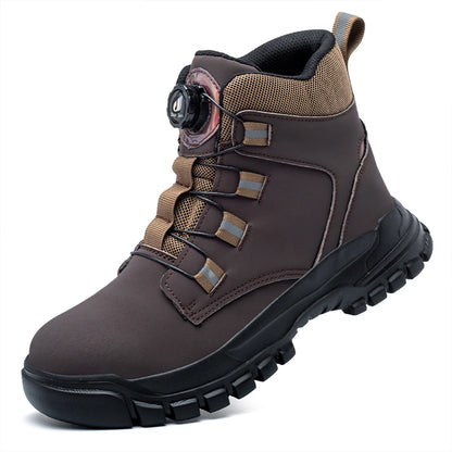 Botas de seguridad impermeables Para Hombre, Botas de trabajo indestructibles con punta de acero, zapatos de seguridad antigolpes y resistentes a puñaladas, Botas de motociclista Para Hombre