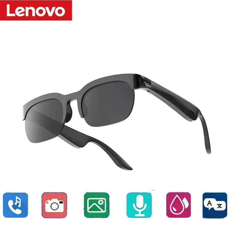 Gafas Inteligentes Lenovo 2026, Nuevas con Traducción IA, Bluetooth, Grabación de Conversaciones, Escucha de Música, para Hombres y Mujeres