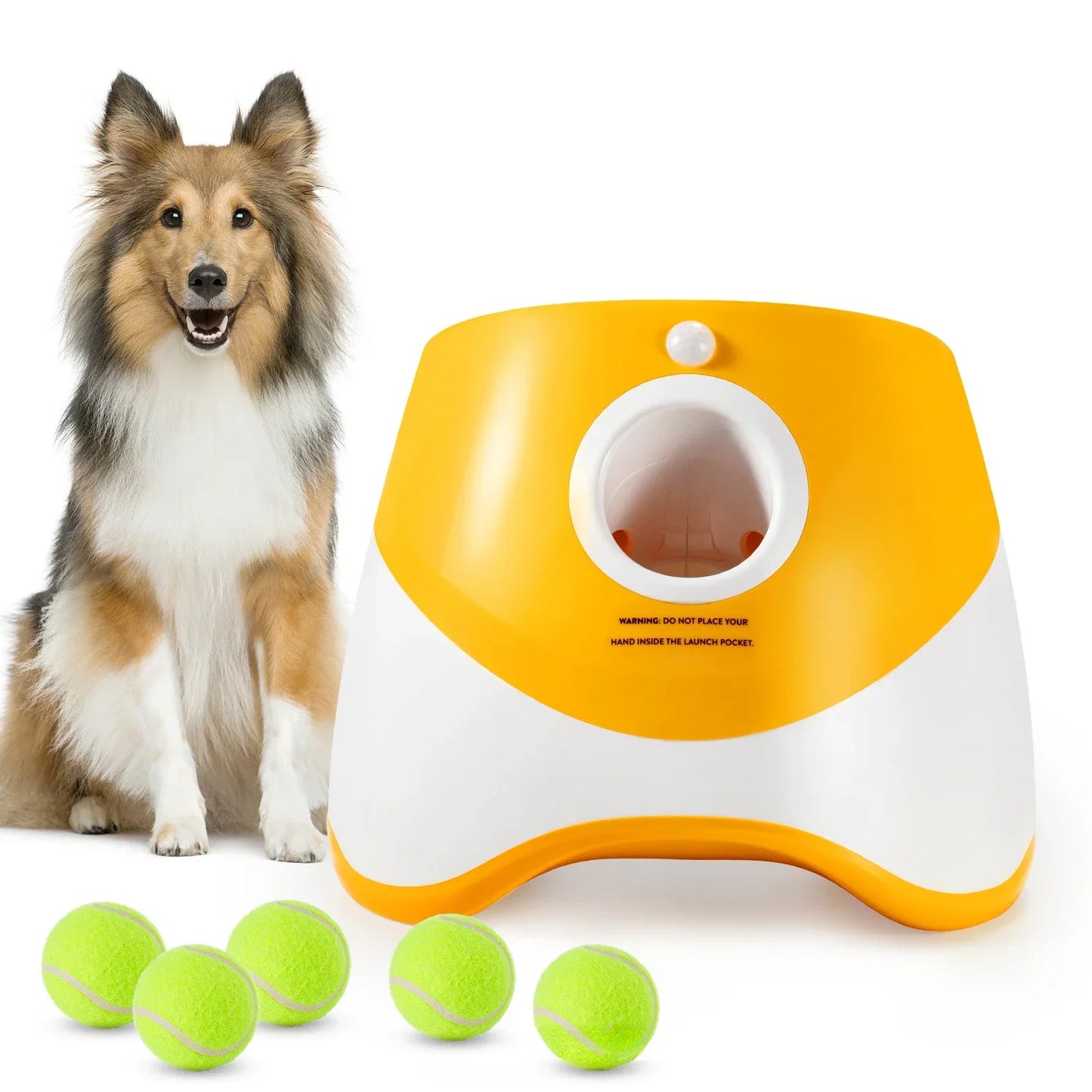Juguetes para perros y mascotas, máquina de lanzamiento automática con ajuste de distancia de tres velocidades, catapulta de 3/6/9m, lanzador de tenis, dispositivo de lanzamiento de pelotas para mascotas
