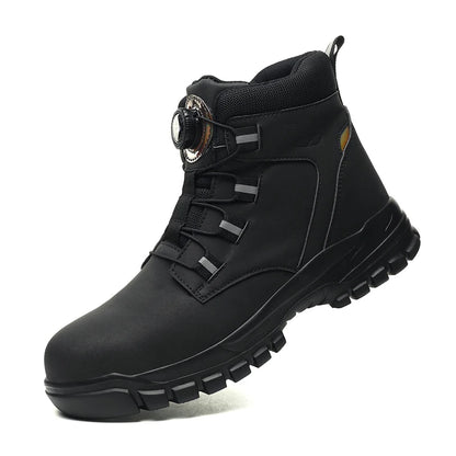 Botas de seguridad impermeables Para Hombre, Botas de trabajo indestructibles con punta de acero, zapatos de seguridad antigolpes y resistentes a puñaladas, Botas de motociclista Para Hombre