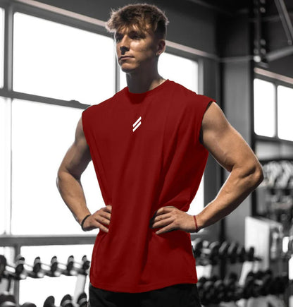 Camiseta deportiva sin mangas para hombre, chaleco de secado rápido, transpirable, holgada, para entrenamiento, Verano