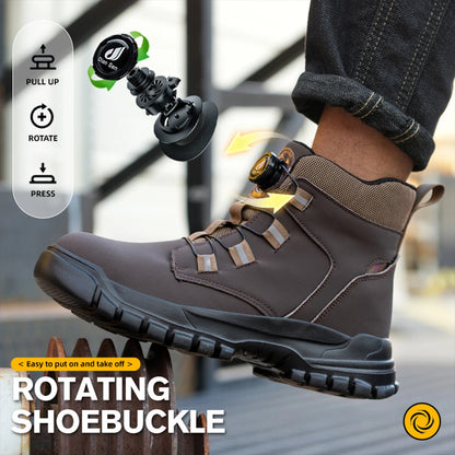 Botas de seguridad impermeables Para Hombre, Botas de trabajo indestructibles con punta de acero, zapatos de seguridad antigolpes y resistentes a puñaladas, Botas de motociclista Para Hombre