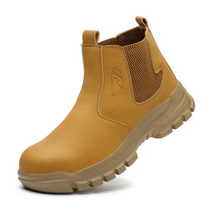 Botas de seguridad impermeables Para Hombre, Botas de trabajo indestructibles con punta de acero, zapatos de seguridad antigolpes y resistentes a puñaladas, Botas de motociclista Para Hombre