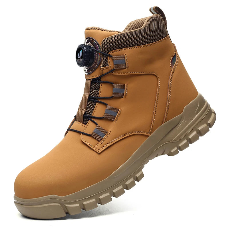 Botas de seguridad impermeables Para Hombre, Botas de trabajo indestructibles con punta de acero, zapatos de seguridad antigolpes y resistentes a puñaladas, Botas de motociclista Para Hombre
