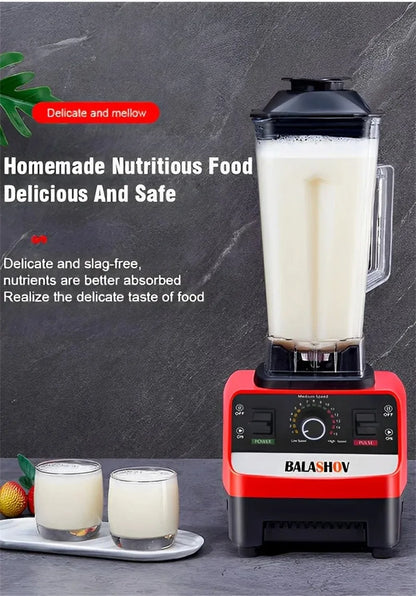 Licuadora mezcladora de grado comercial de alta resistencia, exprimidor de frutas, procesador de alimentos, licuadora de batidos de hielo, trituradora de jugo de alta potencia, 2000W