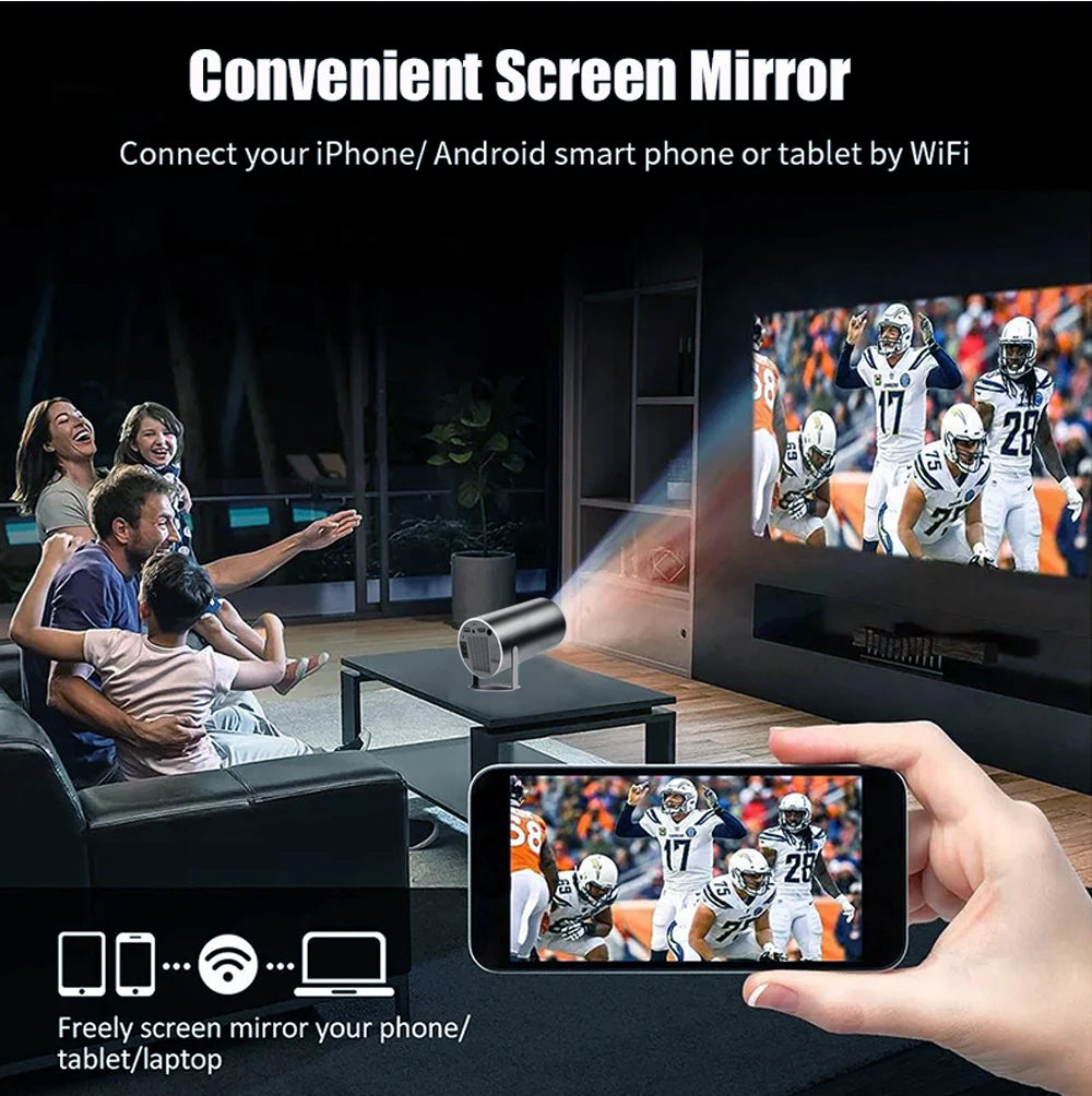 DITONG HY300 Plus HD Projector Portatil 4K 1280x720P Android Wifi LED Video Home Theater Cinema Phone Mini Games Proyector Movie