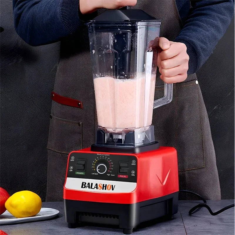Licuadora mezcladora de grado comercial de alta resistencia, exprimidor de frutas, procesador de alimentos, licuadora de batidos de hielo, trituradora de jugo de alta potencia, 2000W