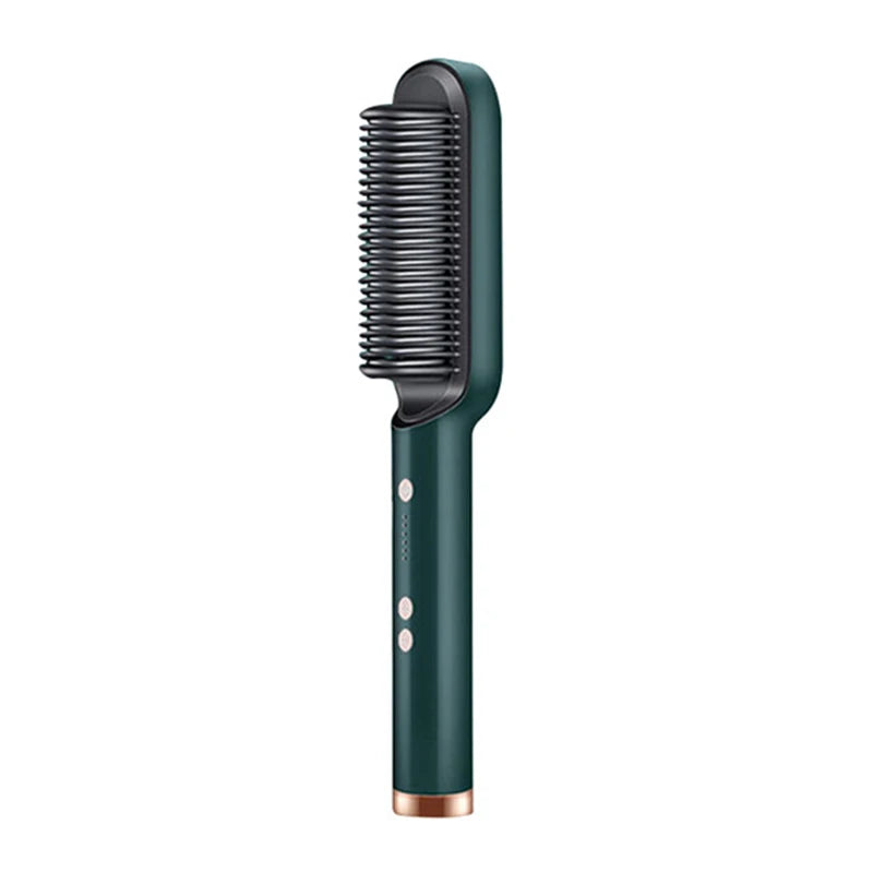 Plancha de pelo eléctrica, cepillo profesional de moda, plancha de pelo de cerámica de calentamiento rápido