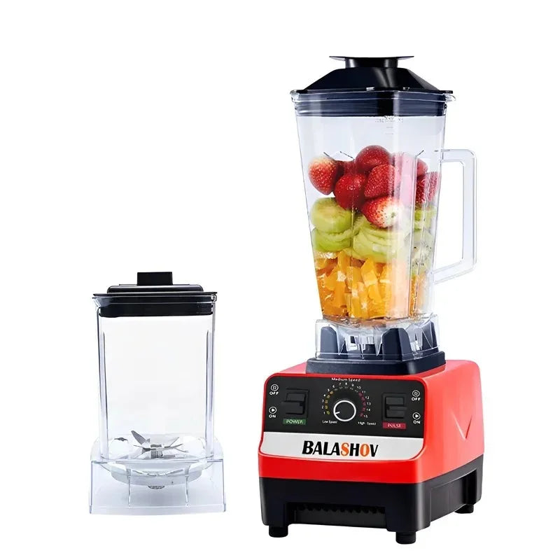 Licuadora mezcladora de grado comercial de alta resistencia, exprimidor de frutas, procesador de alimentos, licuadora de batidos de hielo, trituradora de jugo de alta potencia, 2000W