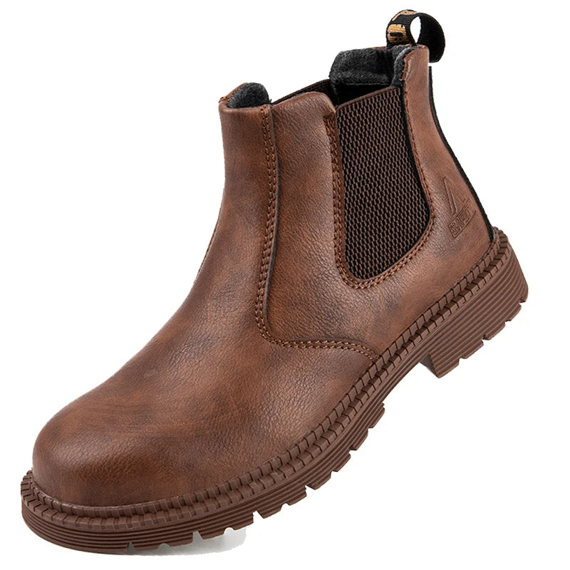 Botas de seguridad impermeables Para Hombre, Botas de trabajo indestructibles con punta de acero, zapatos de seguridad antigolpes y resistentes a puñaladas, Botas de motociclista Para Hombre
