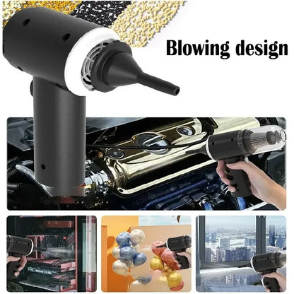Aspirador de coche inalámbrico de 9000Pa, dispositivo de limpieza portátil con carga USB de 1200mAh, Mini aspirador húmedo y seco para el hogar