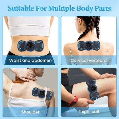 Masajeador eléctrico de cuello EMS, Estimulador de masaje muscular, instrumento de baja frecuencia, parches para espalda, Cervical y pantorrilla, Mini dispositivo para articulaciones del dolor